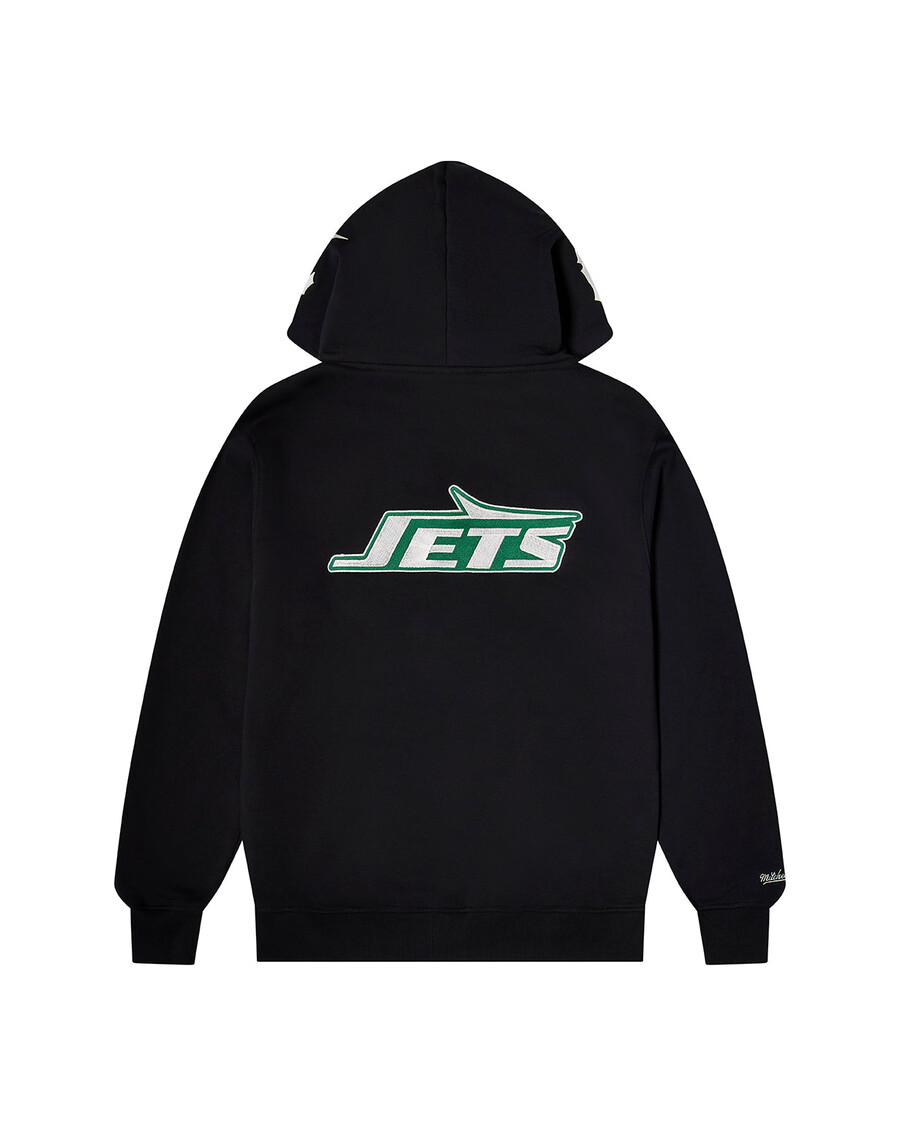 felpa con cappuccio trapstar x nfl jets - nera
