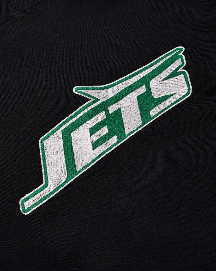 felpa con cappuccio trapstar x nfl jets - nera