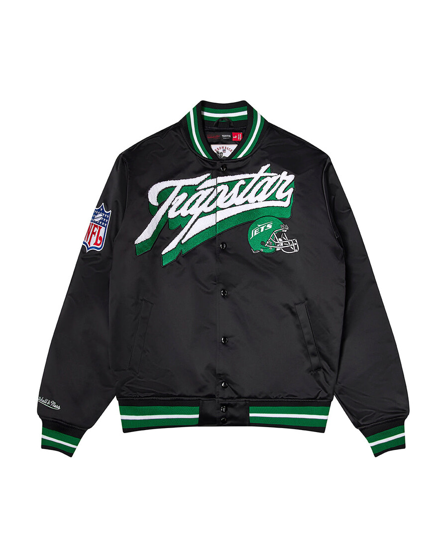 bomber in raso trapstar x nfl jets - nero