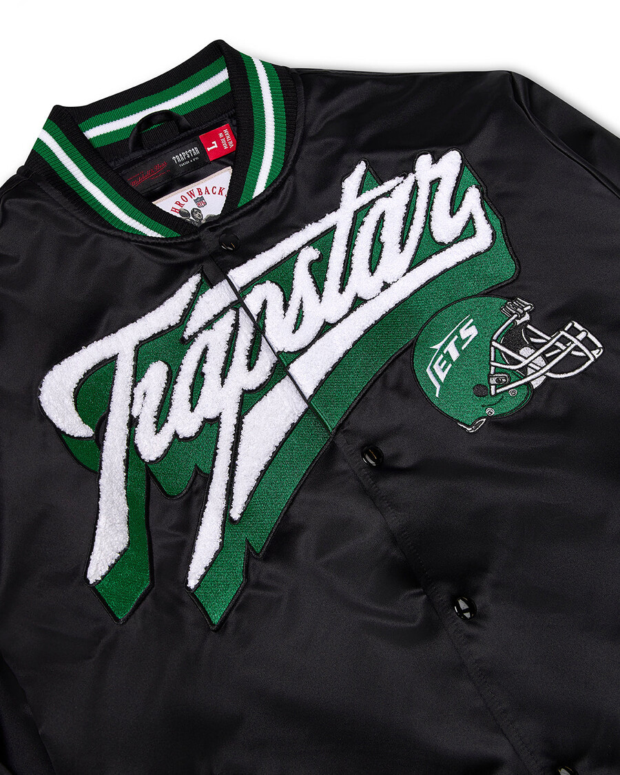 bomber in raso trapstar x nfl jets - nero