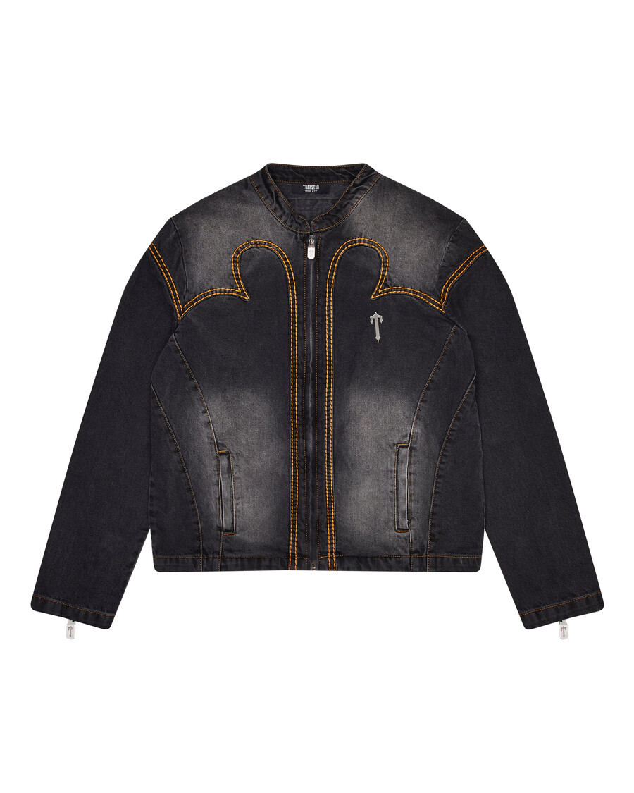 giacca in denim irongate t panel - nero lavato*