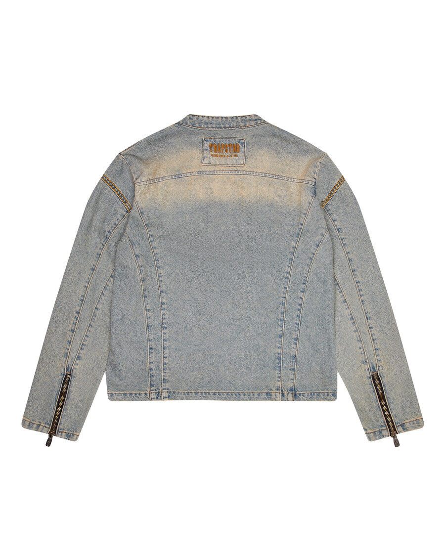 giacca da motocross in denim irongate - blu sabbia*