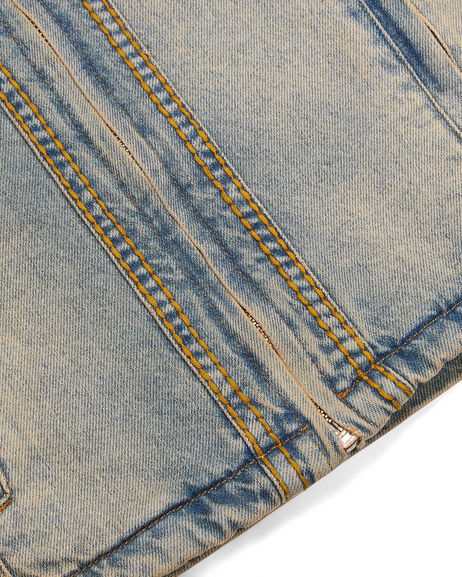 giacca da motocross in denim irongate - blu sabbia*