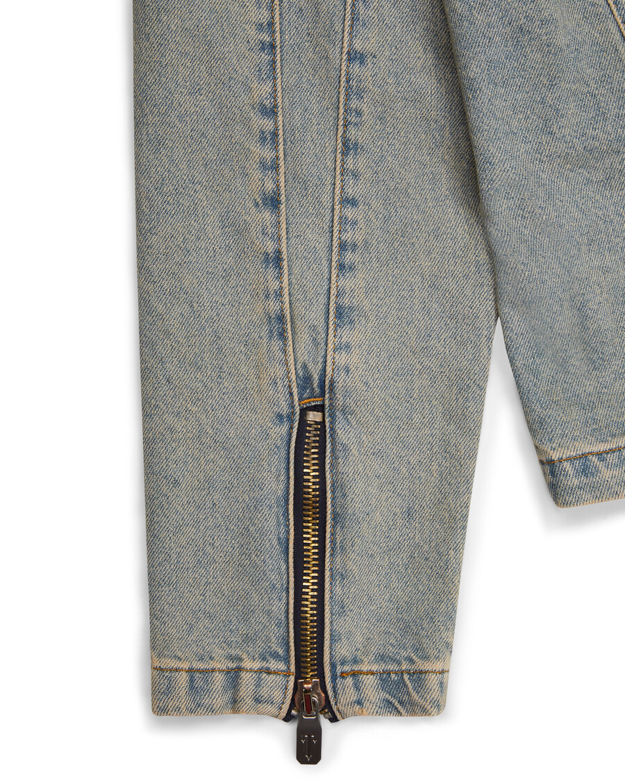 giacca da motocross in denim irongate - blu sabbia*