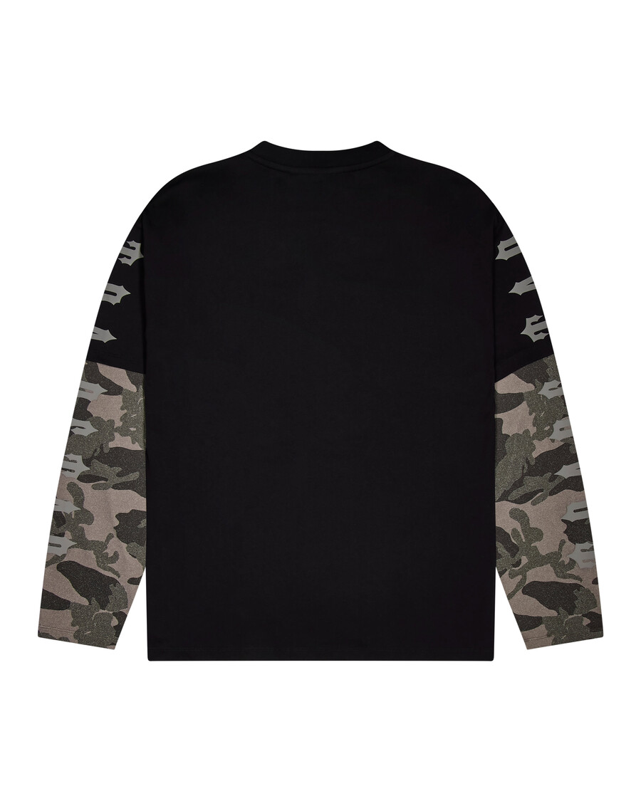 maglietta a maniche lunghe trapstar x ed hardy medusa - nero lavatomimetico