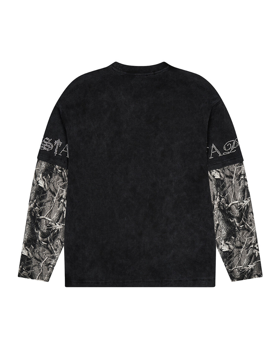 maglietta samurai diamanté ls - nera