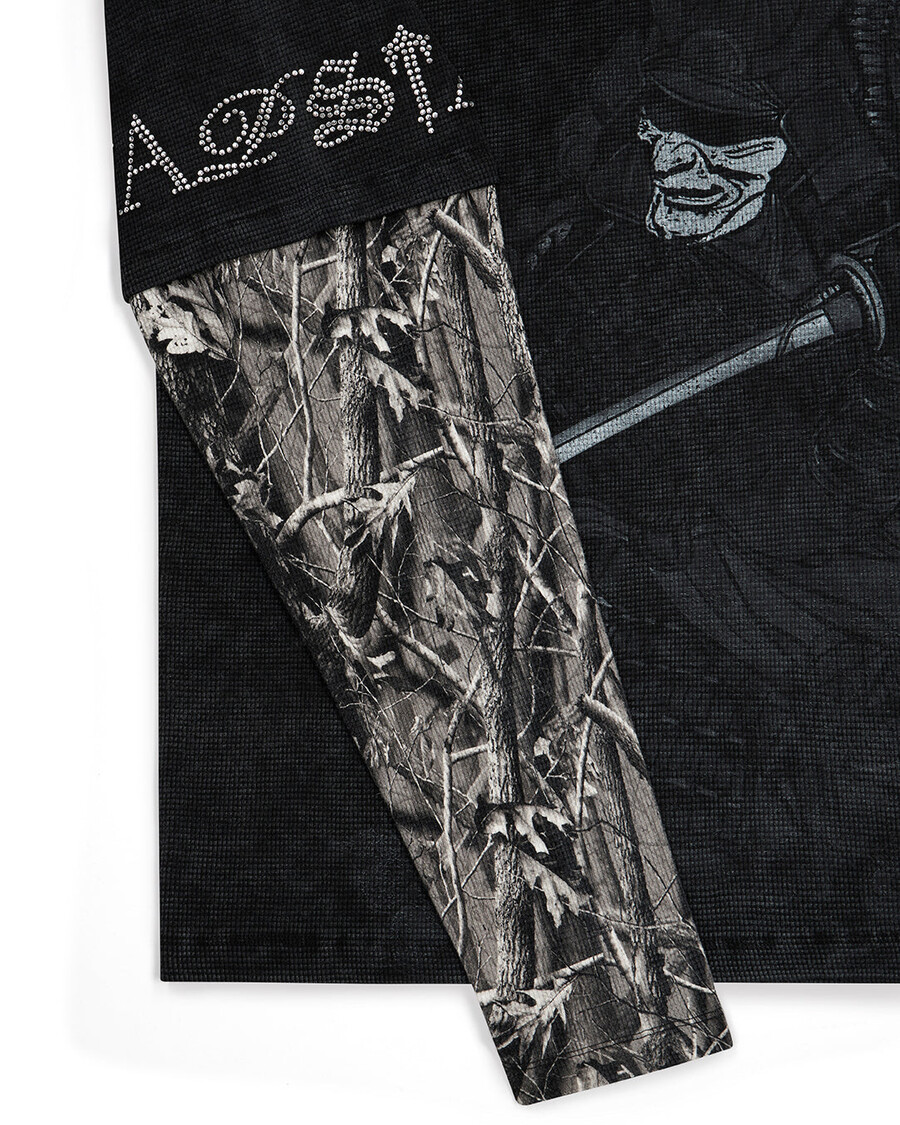 maglietta samurai diamanté ls - nera