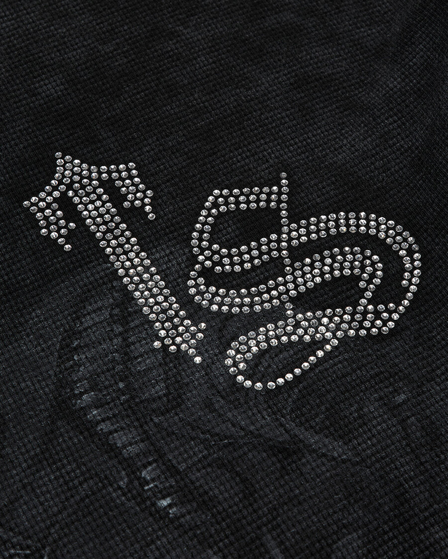 maglietta samurai diamanté ls - nera