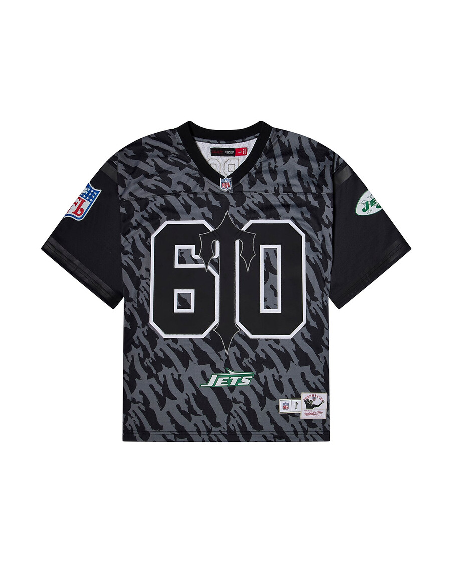 60° anniversario - maglia trapstar x nfl jets legacy - nera