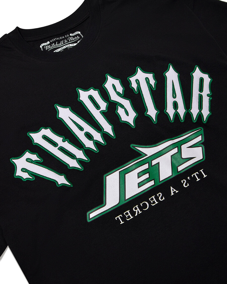 maglietta con logo irongate dei jets trapstar x nfl - nera