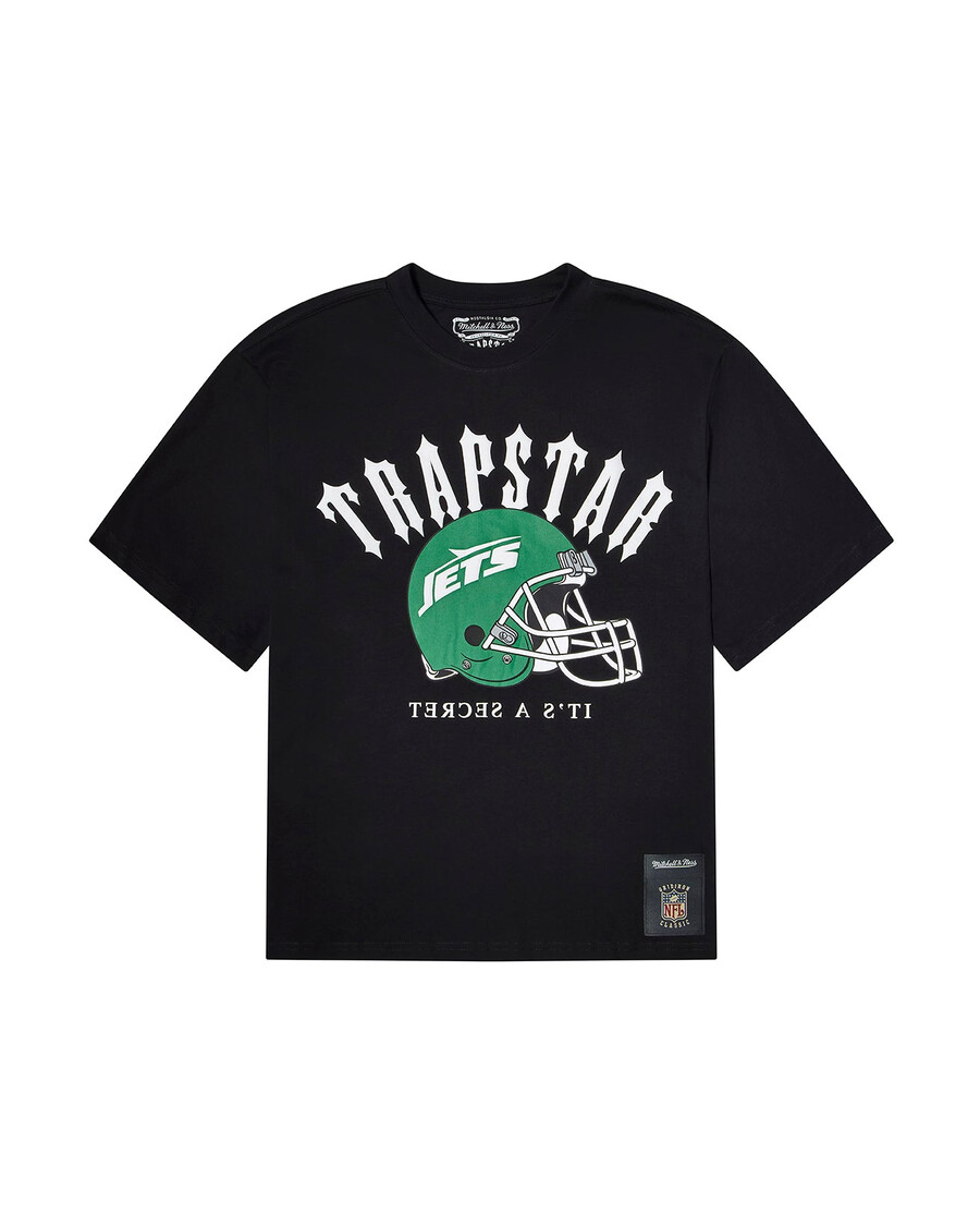 maglietta trapstar x nfl jets irongate helmet - nera
