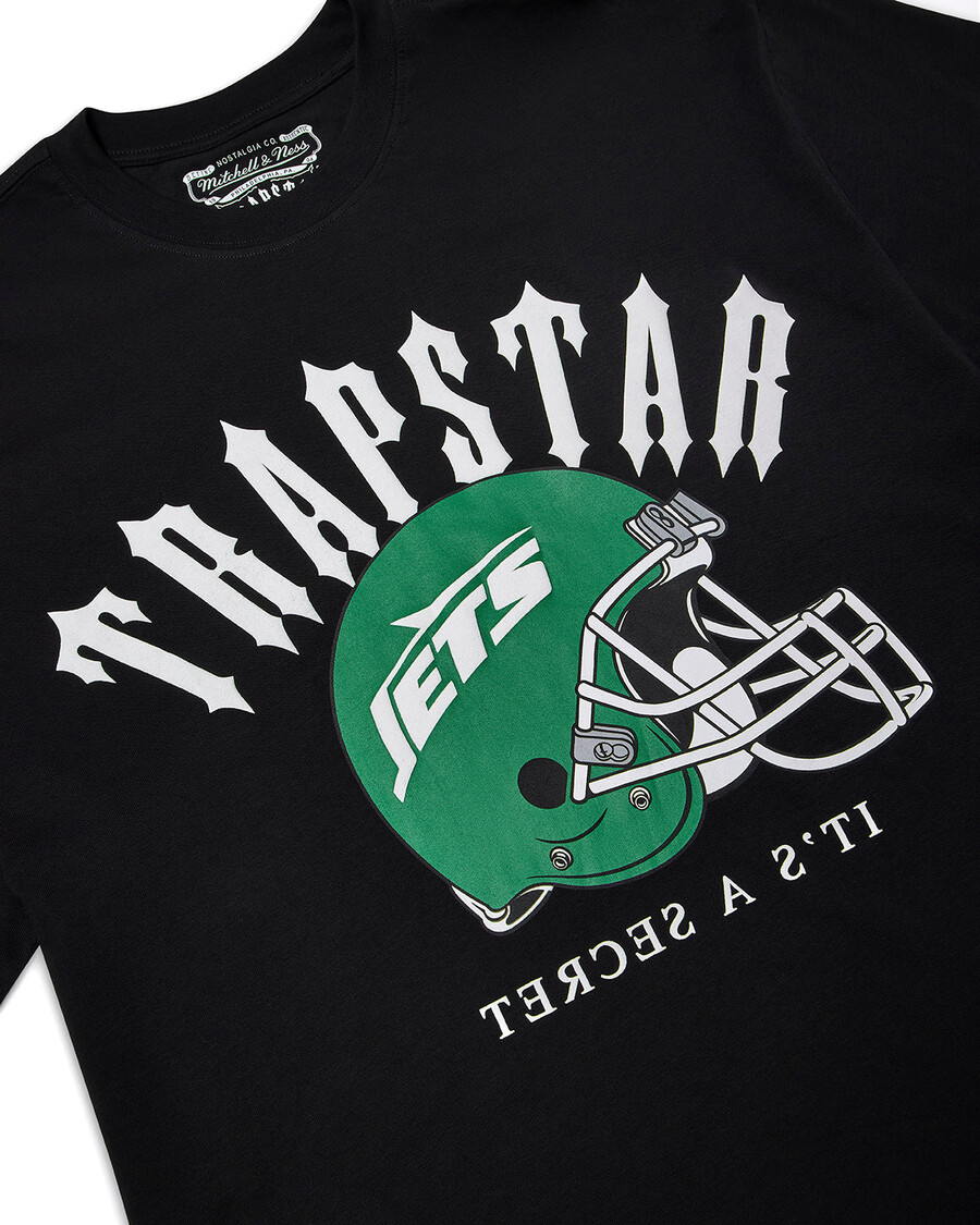 maglietta trapstar x nfl jets irongate helmet - nera