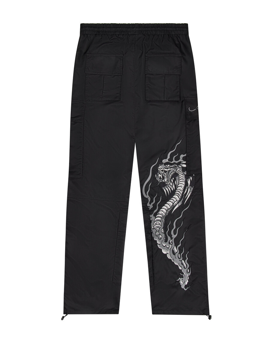 pantaloni cargo hell cat trapstar x ed hardy - neri