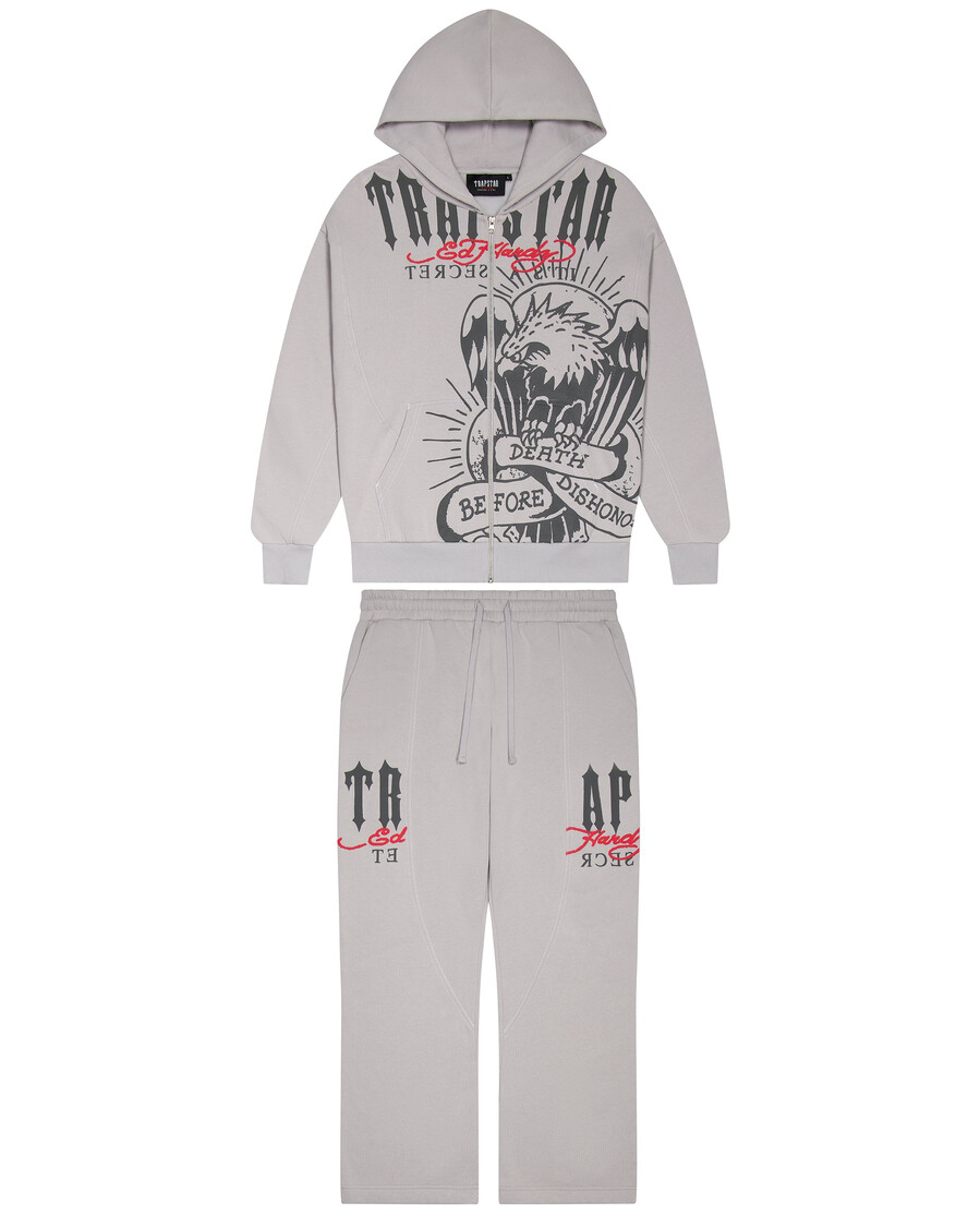 pantaloni da jogging dbd trapstar x ed hardy - grigio